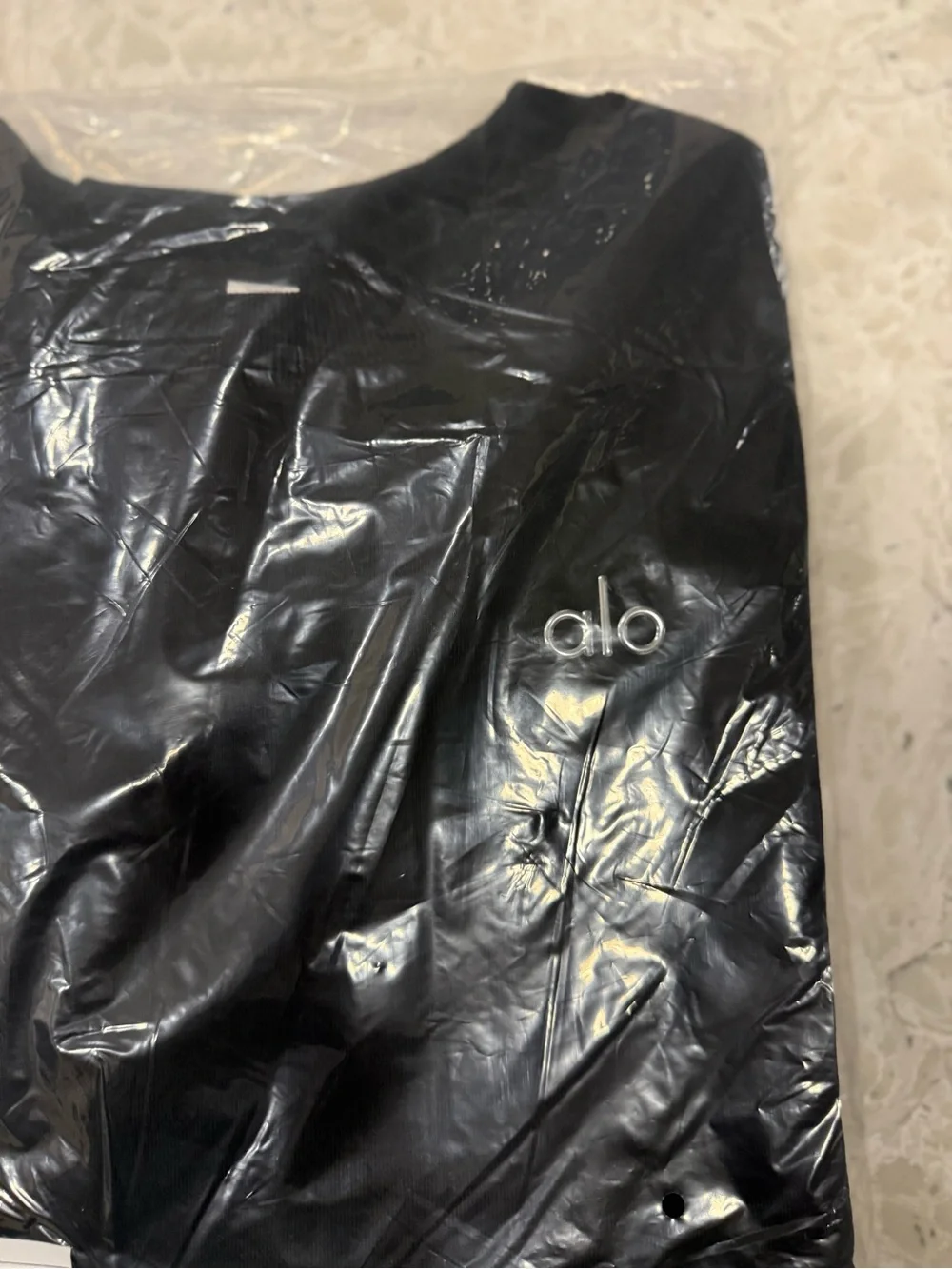 ALO Yoga Men’s Black Crewneck Sweatshirt with Contrast Logo